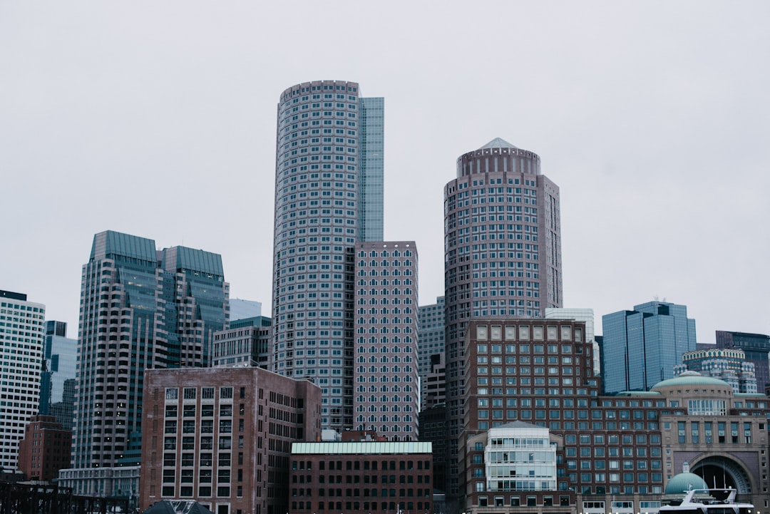 landscape photography of buildings, Boston city skyline