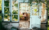 opened door of house