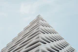 Modern concrete architecture corner