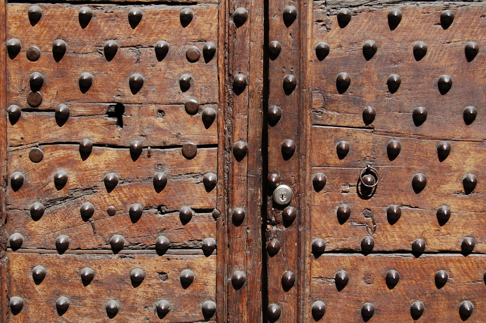 brown wooden door