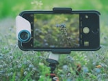 Close-up of short-form video shooting with smartphone on tripod