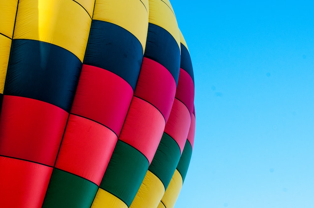 multi-colored hot air balloon