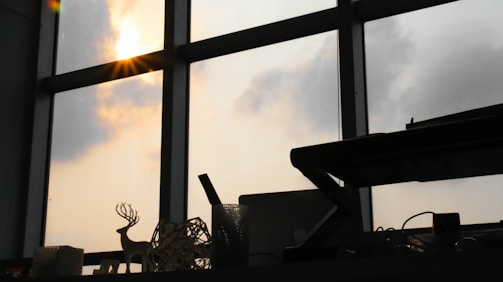 Calm workspace with natural light and subtle shadows emphasizing order.