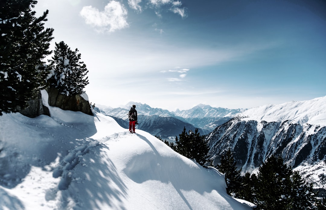 person walking on snowy mountain during daytime, (contact me for the full resoluton image)