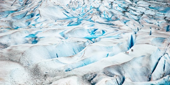 white and teal Glacier in Mendenhall Glacier United States