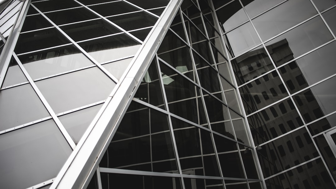 close-up photography of glass curtain building