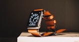 black smartwatch on box