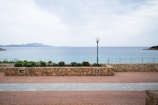 A scenic view of a coastal promenade in Portugal.