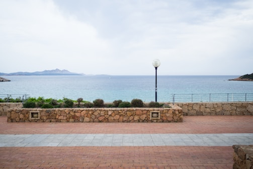 A scenic view of a coastal promenade in Portugal.