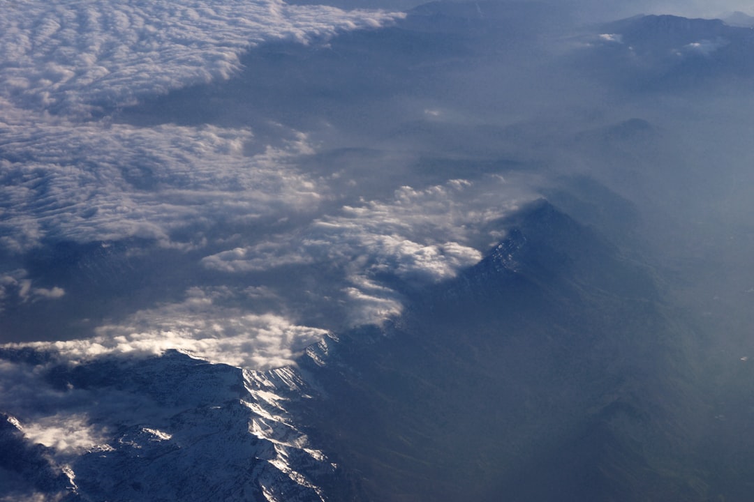 gray mountain on bird's eye view