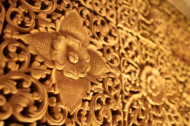 Elegant wooden handicraft with carved motifs inspired by Gujarat’s folk traditions.