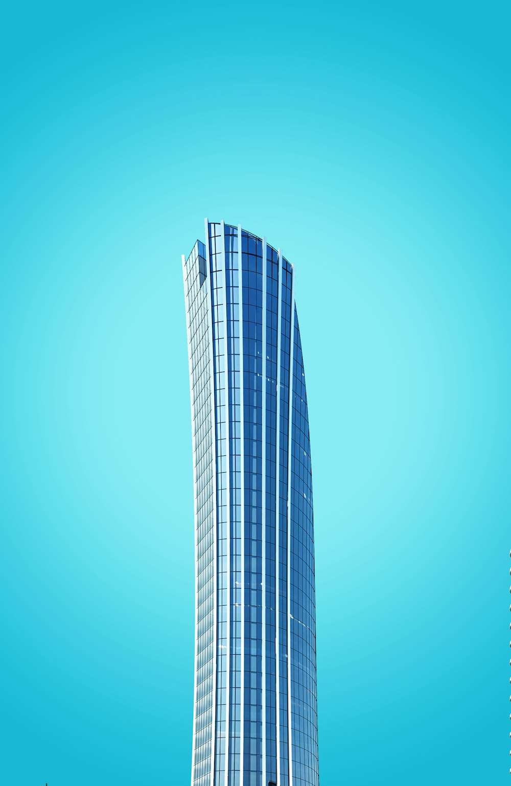 curtain-wall high-rise building under blue sky