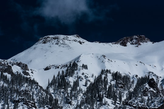 mountain covered with snow in Ouray United States