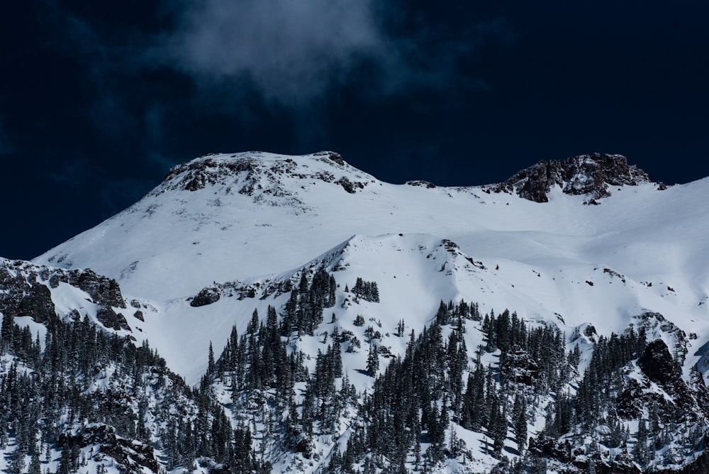 mountain covered with snow