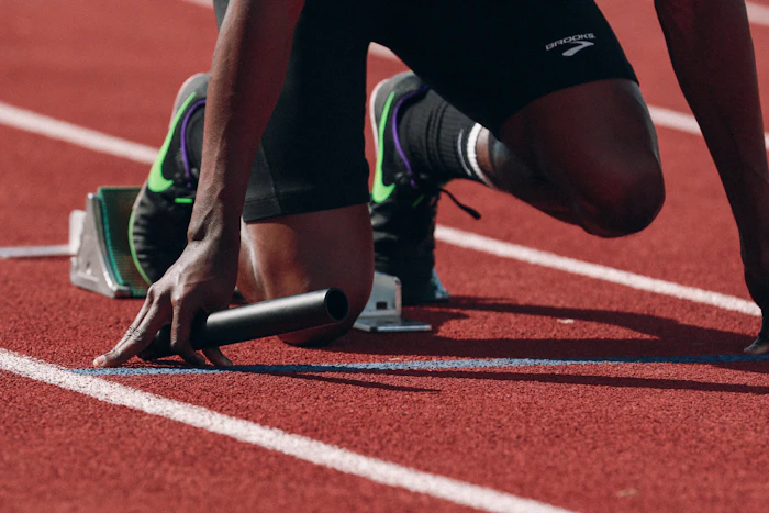 Runner on track