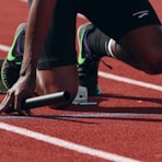 man on running field