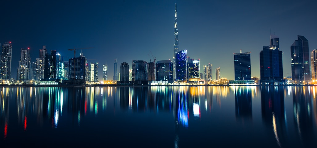 panoramic photography of the city during night
