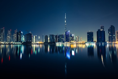 panoramic photography of the city during night