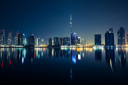 panoramic photography of the city during night in Downtown Dubai United Arab Emirates