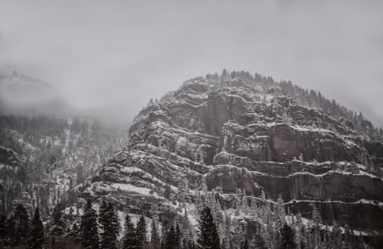 snow covered rocky mountain in Ouray United States