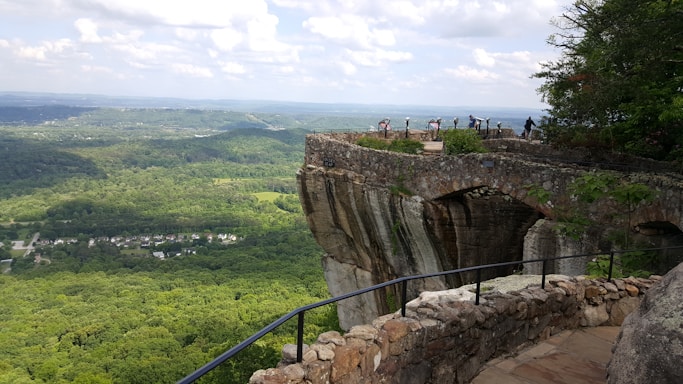 A scenic view of a tourist destination.
