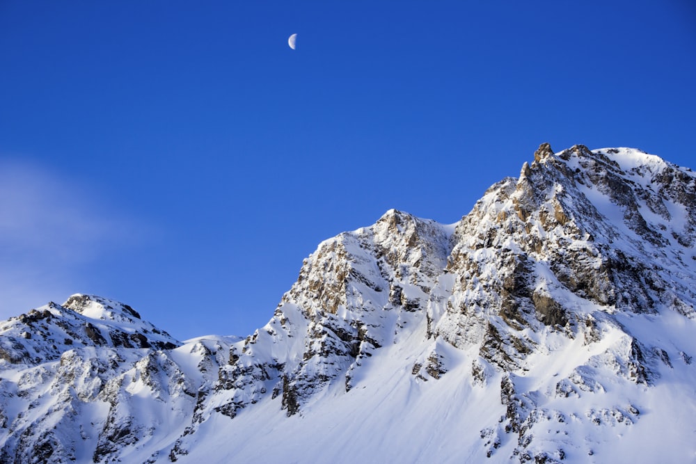 mountain cover with snow