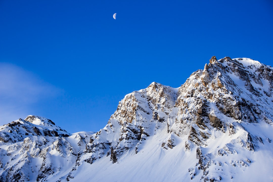 mountain cover with snow