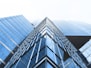 low angle photography curtain wall buildings