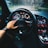 black Audi vehicle steering wheel