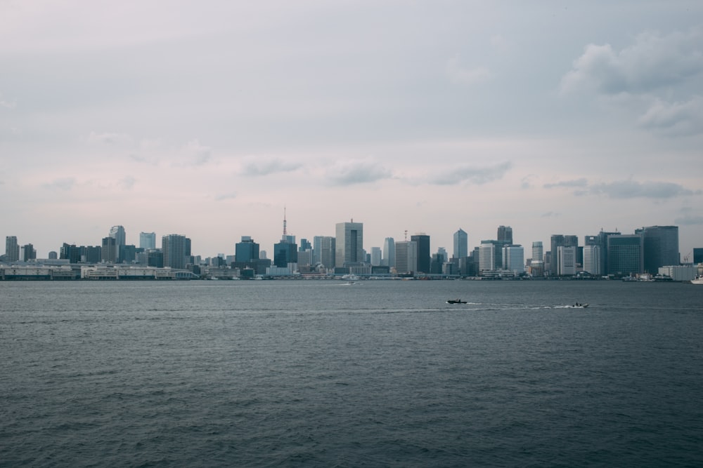 high-rise buildings under white sky