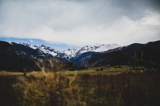 mountain covered with snow in Rocky Mountain National Park United States