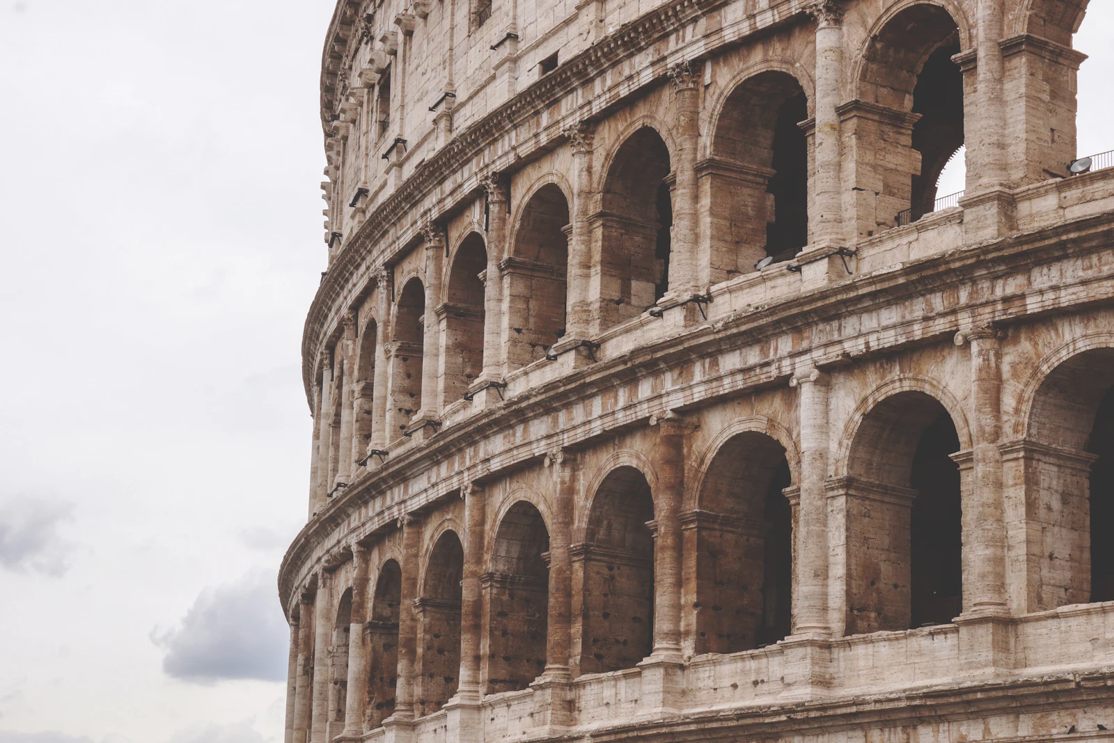The Colosseum under a cloudy sky