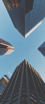blue and black city buildings photography