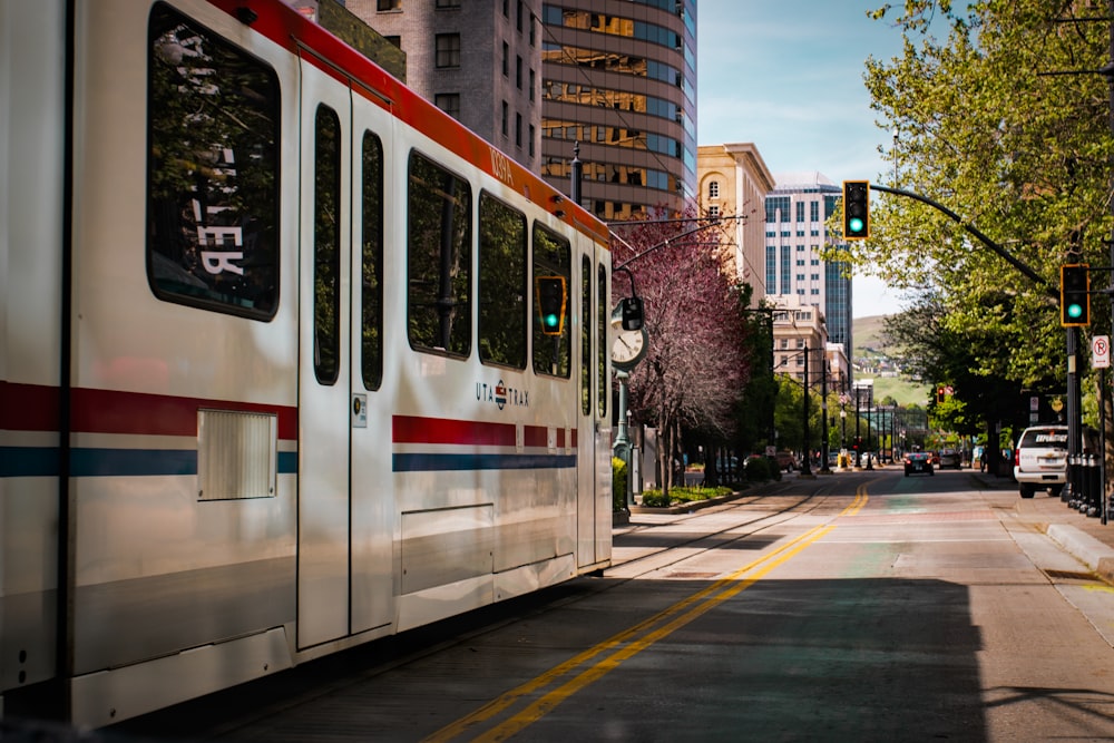 tram near buildings during daytime