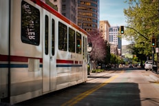 tram near buildings during daytime