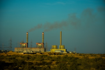 Industrial air emission control devices installed at a manufacturing facility in northern Arizona.