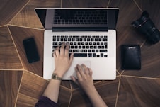 person using MacBook Pro