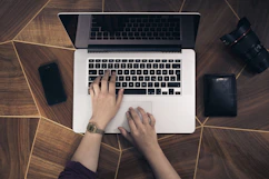 person using MacBook Pro