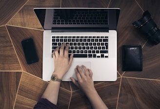 person using MacBook Pro