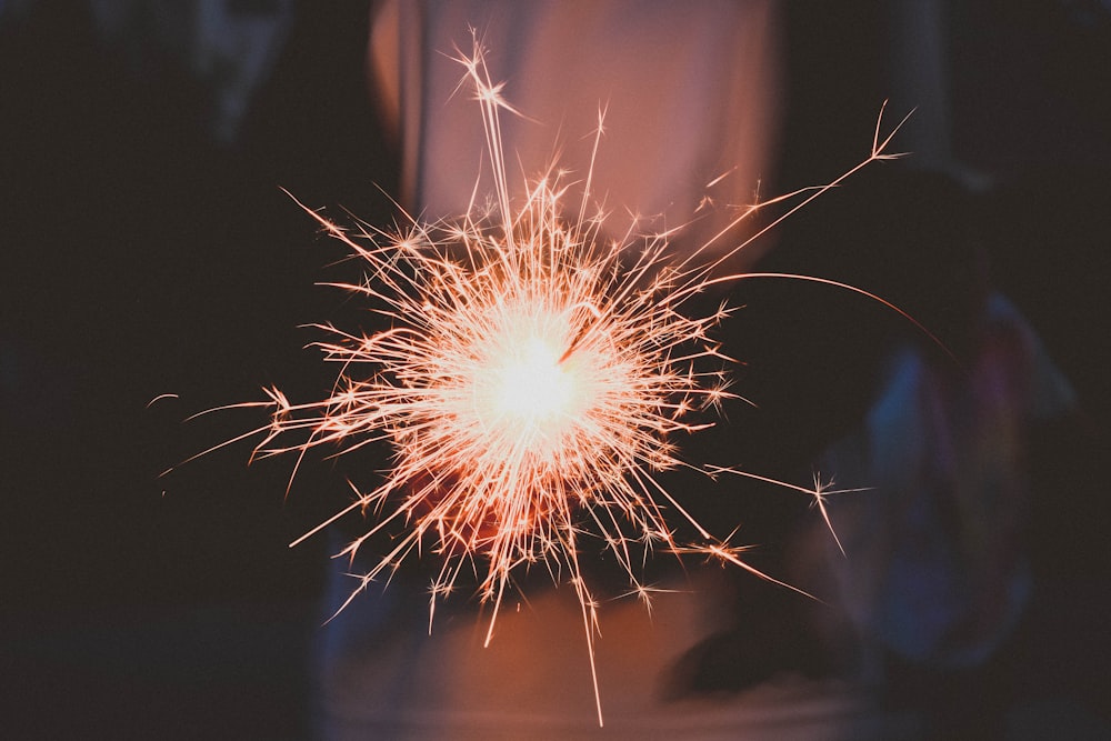 timelapse photography of sparkler