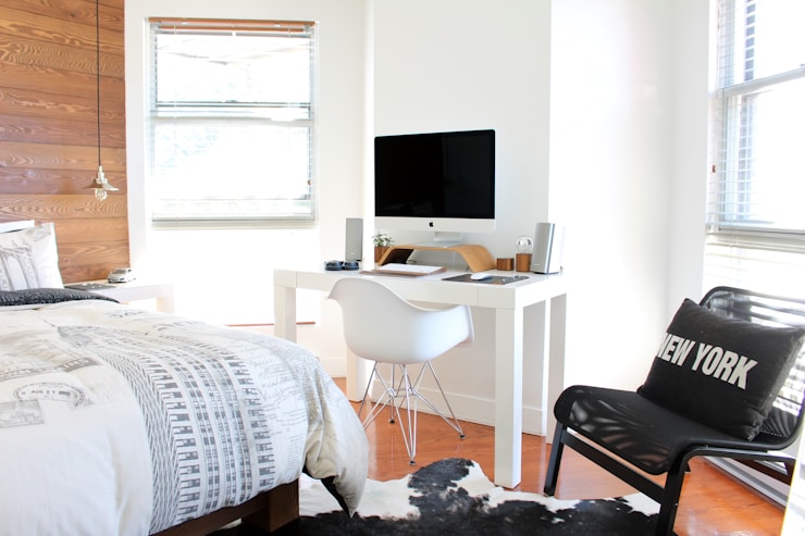 NY loft bedroom