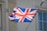 raised United Kingdom flag