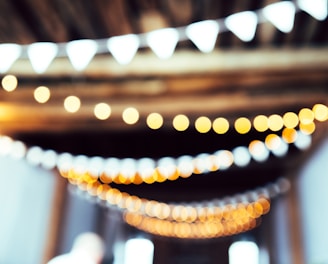 Macro view of lights in a party in Gettysburg