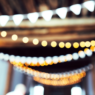 Macro view of lights in a party in Gettysburg