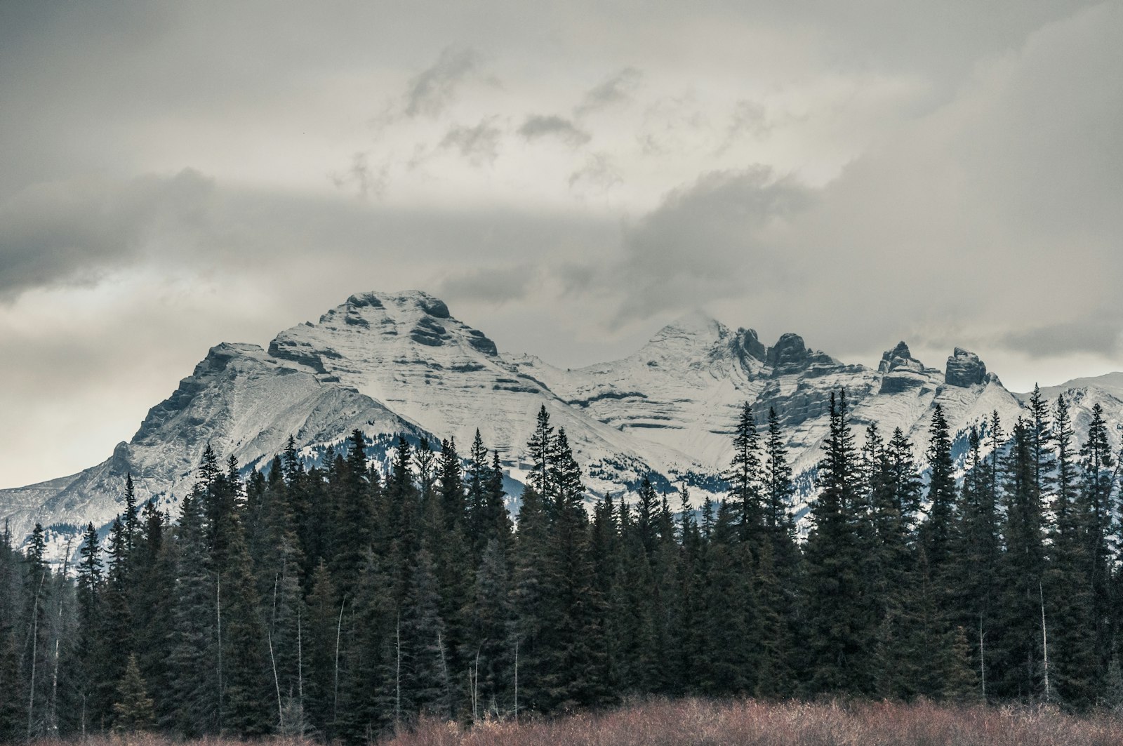 Nikon D5000 + Nikon AF-S DX Nikkor 55-200mm F4-5.6G ED sample photo. Mountain alp under cloudy photography