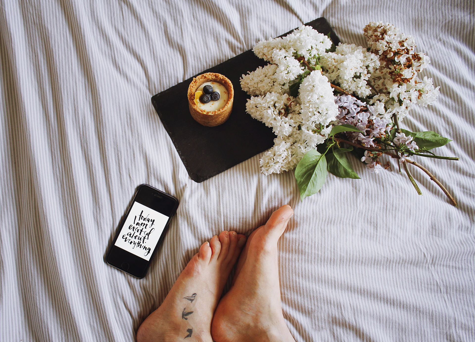 An inviting flat lay of digital devices displaying mental health apps, surrounded by delicate pink and lavender blossoms.