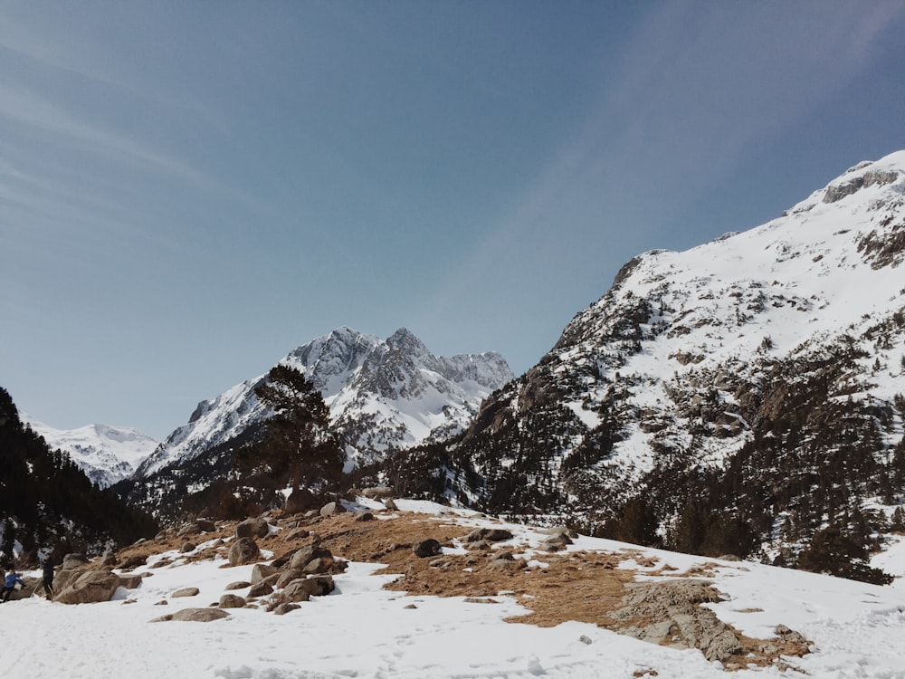 landscape photography of mountains covered with snow