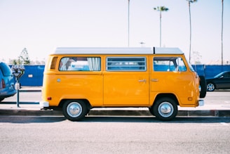 Yellow bus on premium michelin light truck tyre 