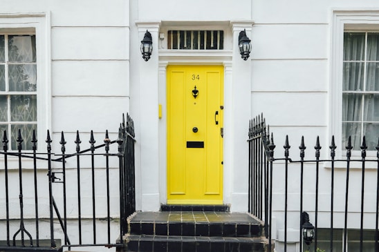 closed yellow door