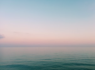 ocean during sunset